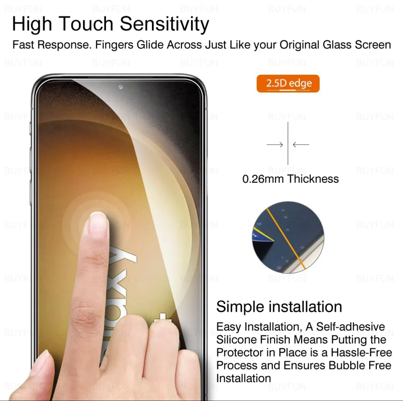 Yamizoo Premium 9H Clear ShatterProof Glass Screen Protector-2pks pour certains modèles Samsung Galaxy Yamizoo Premium 9H Clear ShatterProof Glass Screen Protector-2pks pour certains modèles Samsung Galaxy